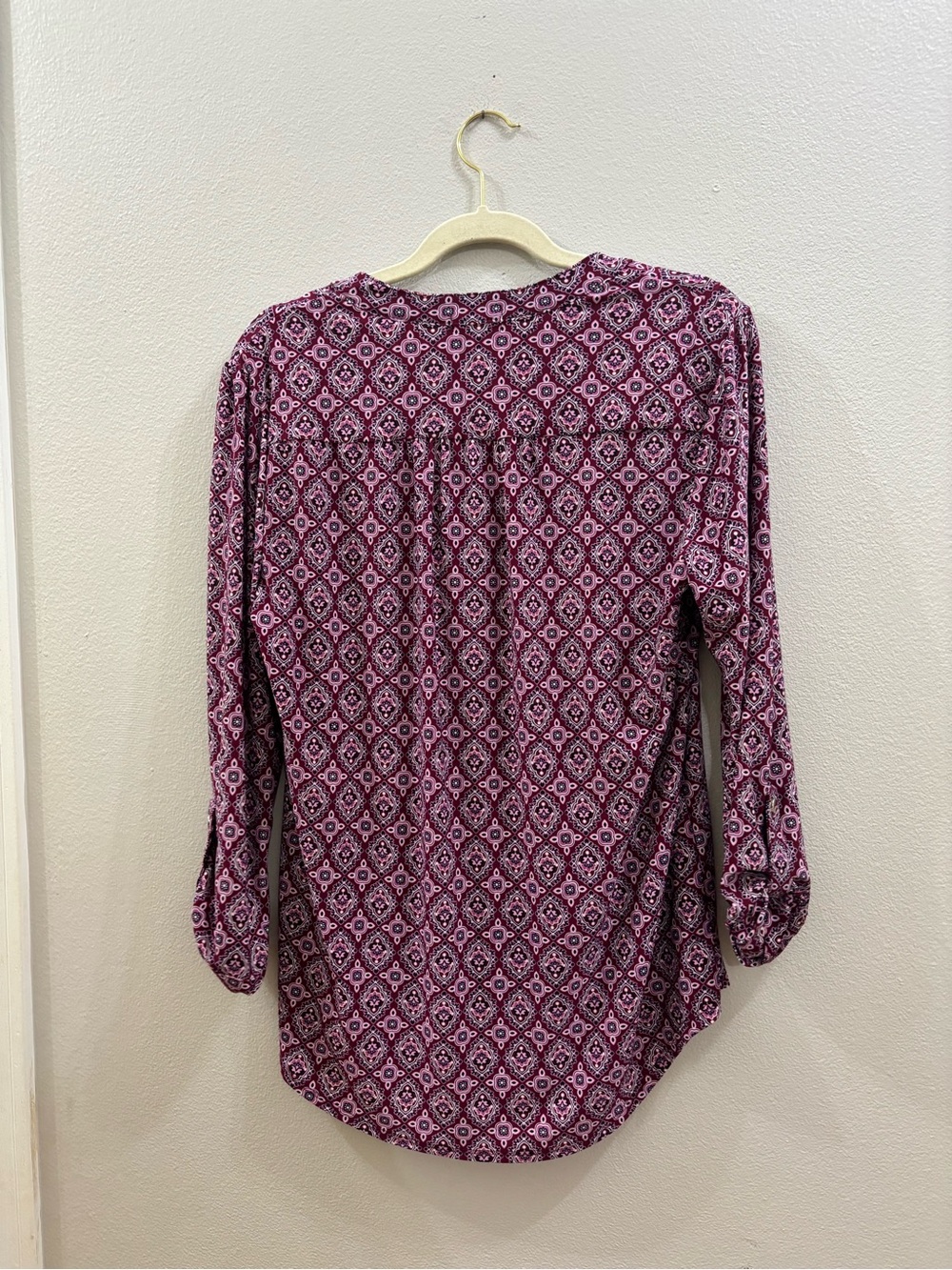 Westport Purple Geometric Henley Tunic - Picture 3 of 4